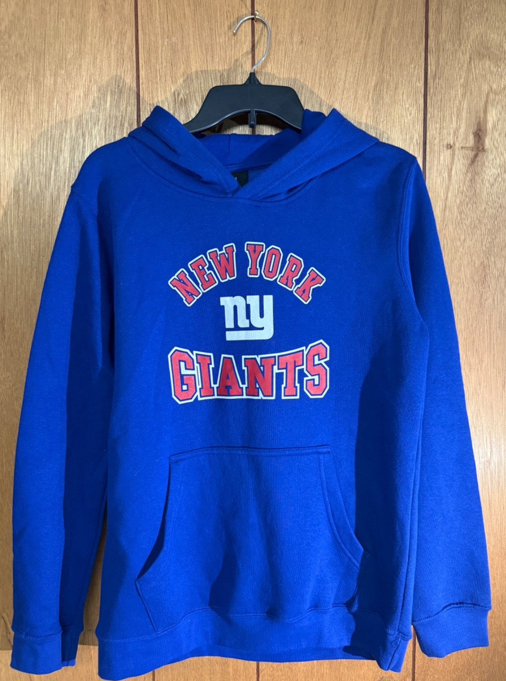 NFL Team Apparel New York Giants Youth XL 18/20 Blue Pullover Hoodie